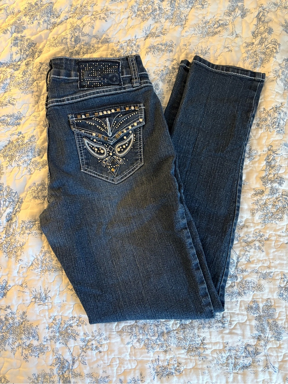 Miss me size 4 jeans with rhinestones